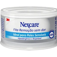 Imagem da promoção Fita Adesiva Remoção sem Dor, Branca, 25mm x 1,35m Nexcare, 3M