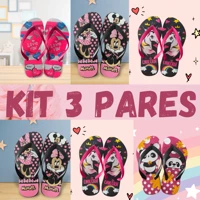 Imagem da promoção Kit 3 Pares de Chinelo Infantil Menina Números Combinados