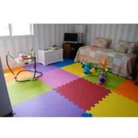 Imagem da promoção Kit 8 Tapetes de Eva Infantil Tatame para Bebe e Crianças Cores Sortidas 50x50cm com Encaixe