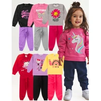 Imagem da promoção Kit 6 Peças Conjunto Moletom Infantil Menina 1 ao 14 Feminino Inverno Manga Longa Pronta Entrega