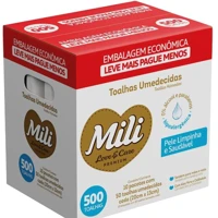 Imagem da promoção Lenço Umedecido Mili Love & Care Premium 500 unidades (10 pacotes com 50un cada)