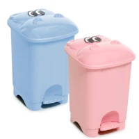 Imagem da promoção Lixeira Infantil 6L Tampa De Hipopótamo Com Pedal Rosa Azul - Giotto