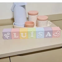 Imagem da promoção Cubo com Nome Personalizado Quarto Bebê 6x6cm Decorativo Decoração Madeira Bloco com Nome Criança