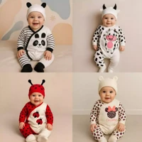 Imagem da promoção Macacão Bebê Bichinhos + Touca (Kit com 2 peças)
