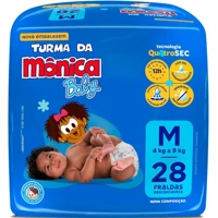 Imagem da oferta Fralda Turma da Mônica Baby Jumbo M 28 Unidades