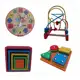 Kit Brinquedo Pedagógico Prancha Seleção + Relógio + Aramado M + Cubo De Encaixe - BH Mania De Brinc em oferta