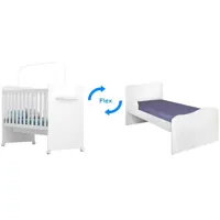 Berço Mini Cama Americano Branco Brilho Grade Fixa - Móveis Canaã Munique em oferta na Magazine Luiza