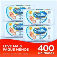 Imagem da promoção Toalha Umedecida MamyPoko Recém-Nascido - 400 Unidades (4 pacotes com 100 unidades cada)