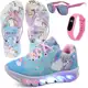 Tenis Infantil De Led Unicornio + Chinelo Oculos Relogio em oferta
