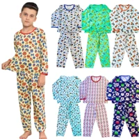 Imagem da promoção Kit 4 Peças Pijama Infantil Masculino 2 Calça + 2 Camiseta Manga Longa