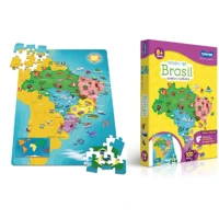 Imagem da promoção Quebra-Cabeça 100 peças Mapa do Brasil  Toyster Brinquedos