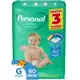 Fralda Personal Baby Protect&Sec G 60 unidades em oferta