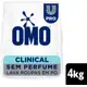 Sabão em Pó Omo Clinical Hipoalergênico Sem Perfume Lavanderia Profissional 4kg em oferta
