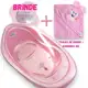 Kit Banheira de bebe 22L + Toalha de banho bebê + Saboneteira em oferta
