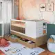 Berço Cama Multifuncional com Gavetões sem Colchão Aveiro Oak/branco Bb024 Completa Móveis Aveiro Oa em oferta