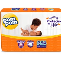 Imagem da promoção Fralda Pom Pom Protek Proteção de Mãe P 56 Unidades [Comprando 2 pacotes]
