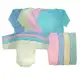 kit enxoval 6 peças combinando 100% algodão bebê menino e menina body e calça lisos. em oferta