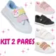 kit 2 Pares Tênis Menina Infantil Estiloso Confortável em oferta