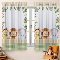 Imagem da promoção Cortina Estampada Infantil Safari Baby 2,00L x 1,50A (Quarto, Decoração, Bebê, Janela)