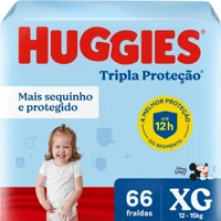 Imagem da promoção Fralda Huggies Tripla Proteção XG com 66 Unidades 