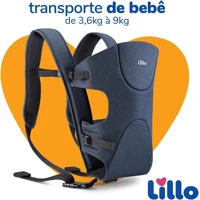 Imagem da promoção Canguru para Bebê 3 posições Até 9kgs Marinho - Lillo