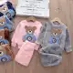 0-6 Anos De Idade Terno De Pelúcia De Pijama Infantil Para Casa em oferta