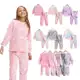 Kit 4 peças Conjunto Fleece Inverno Infantil Estampado Menina 1 ao 14 em oferta