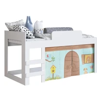 Imagem da promoção Cama Infantil com Cortinas para Colchão 188x88cm Multimóveis CR40068