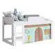Cama Infantil com Cortinas para Colchão 188x88cm Multimóveis CR40068 em oferta