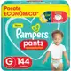 Fralda Descartável Pampers Pants Ajuste Total - Tamanho G, 144 Unidades - Fácil de vestir, Barreira em oferta