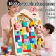 Brinquedo Quebra Cabeça Tetris de Madeira 3D Colorido/Jogo Grande Tangram Montessori Educativo Infan em oferta