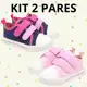 Kit 2 Pares Tênis Infantil - Várias opções de cor em oferta