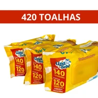 Imagem da promoção Toalha Umedecida Upa Bebê 420 unidades (3 Pacotes 140 un. cada)