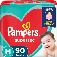 Imagem da promoção Fralda Pampers Supersec M 90 unidades