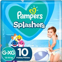 Imagem da promoção Fraldas Descartáveis Para Água Pampers Splashers Baby Shark