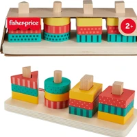Imagem da promoção Brinquedo para empilhar com círculos, triângulos e quadrados de madeira Fisher-Price