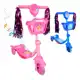 Patinete Infantil 3 Rodas Com Led Som E Cesta Menino Menina Cor Rosa em oferta