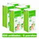 Kit Algodão Bellacotton Quadrado Para Bebê - 6 Pacotes em oferta