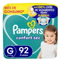 Imagem da oferta Fralda Pampers Confort Sec Tamanho G 92 Unidades