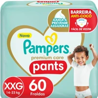 Fralda Pampers Premium Care Pants XXG 60 unidades em oferta