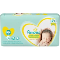 Imagem da promoção Fraldas Pampers Recém Nascido Premium Care RN 36 Unidades (até 4kg)