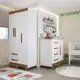Quarto Infantil Completo Kids 4 Portas 6 Gavetas Branco/Nature - Panorama Móveis em oferta
