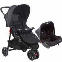 Imagem da promoção Carrinho Passeio C/ Bebê Conforto Delta Duo Pro Preto Voyage