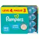 Lenço Umedecido Pampers Cuidado de Bebê 4 Pacotes com 48 Unidades Cada em oferta