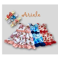 Imagem da promoção Vestido Infantil Bebê Menina Ariele com Tiara Roupas Algodão