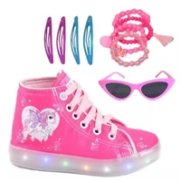 Imagem da promoção Tênis Feminino Led Infantil Botinha Óculos Pulseira Tic Tac