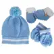 KIT Touca luva e sapatinho para Bebê recém nascido em tricô de Linha em oferta