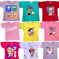 Imagem da promoção Kit 2 camisetas Infantil menina manga curta em 100% algodão