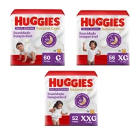 Imagem da promoção Fralda Huggies Natural Care Roupinha Hiper ( G, XG e XXG ) [Comprando 4 Pacotes]