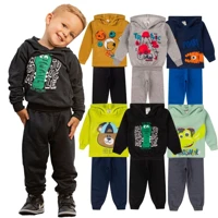 Imagem da promoção Kit 4 Peças Conjunto Moletom Infantil Menino Masculino Inverno Com Capuz Outono